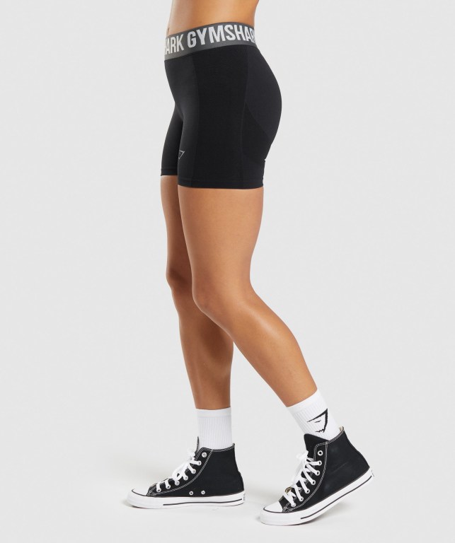 Gymshark Flex Women's Shorts Black | UAE-20EPGW