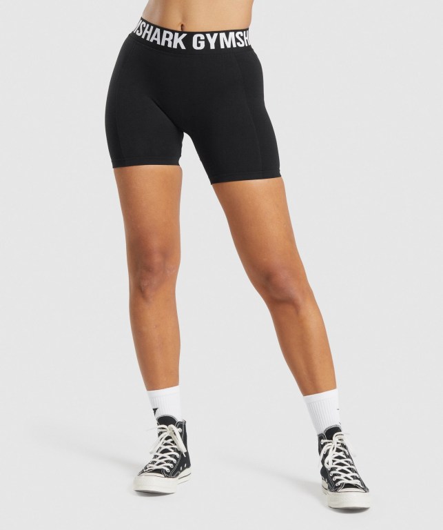 Gymshark Flex Women\'s Shorts Black | UAE-56LADM