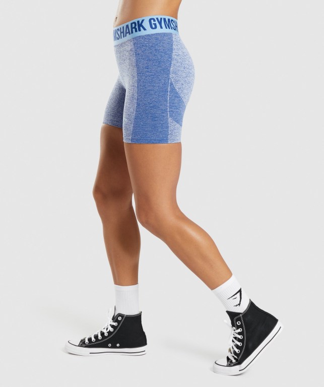 Gymshark Flex Women's Shorts Blue | UAE-87HXKY