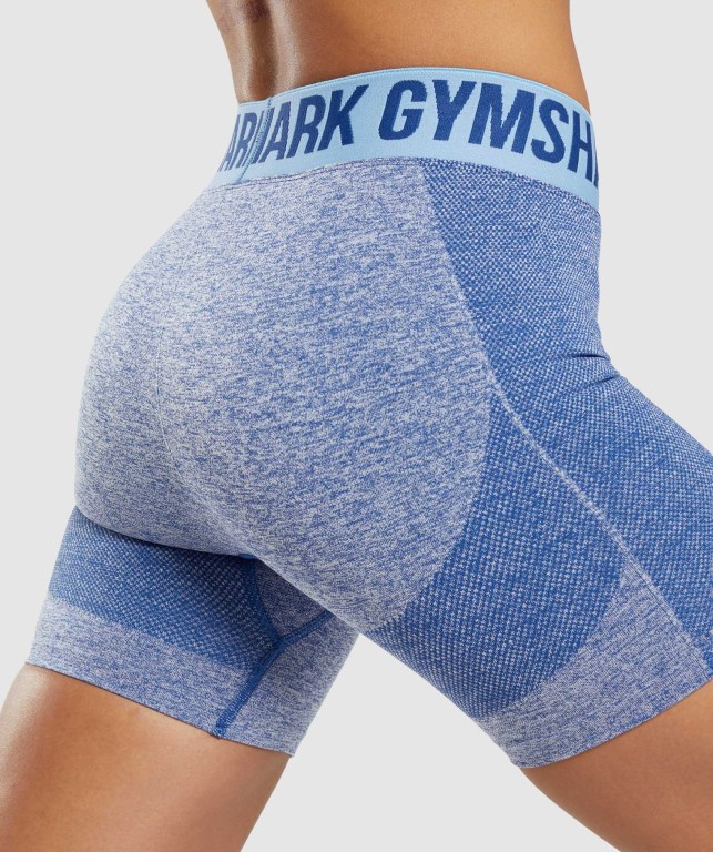 Gymshark Flex Women's Shorts Blue | UAE-87HXKY