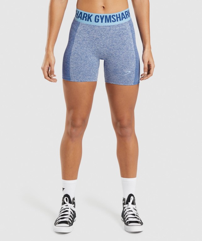 Gymshark Flex Women\'s Shorts Blue | UAE-87HXKY