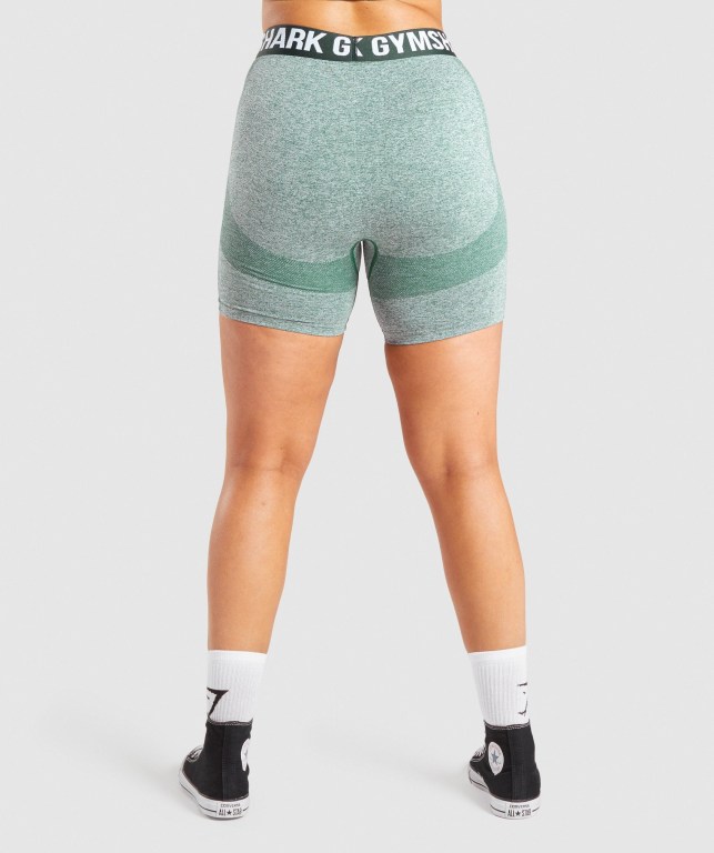 Gymshark Flex Women's Shorts Dark Green | UAE-79TOFB