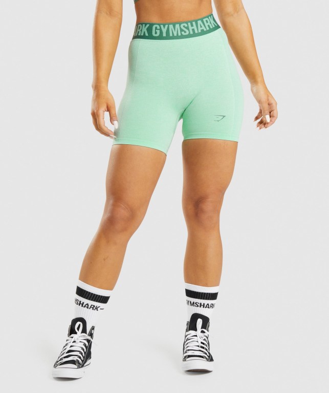 Gymshark Flex Women\'s Shorts Green | UAE-92KQGP