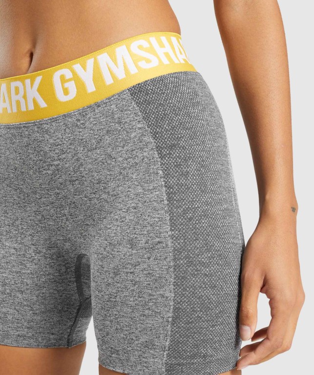 Gymshark Flex Women's Shorts Grey | UAE-92PBYS