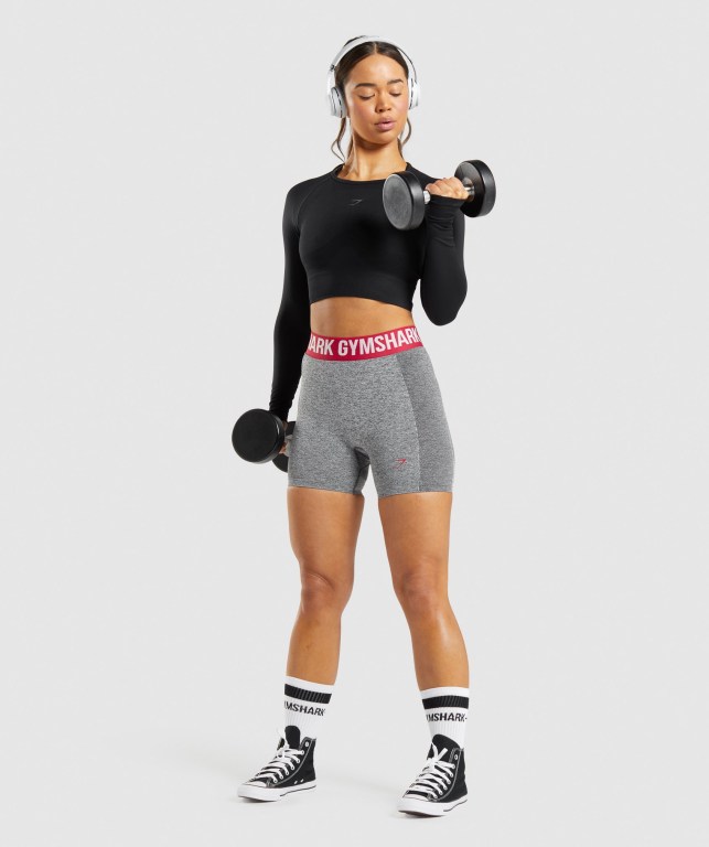 Gymshark Flex Women's Shorts Grey | UAE-93FOJT