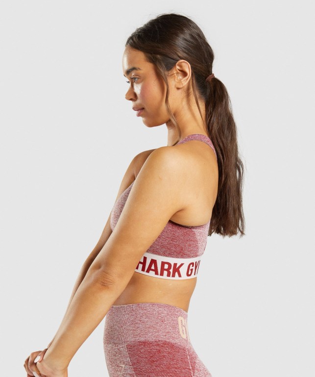 Gymshark Flex Women's Sports Bra Burgundy | UAE-25WESM