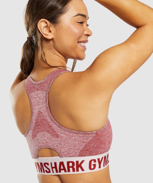 Gymshark Flex Women's Sports Bra Burgundy | UAE-25WESM