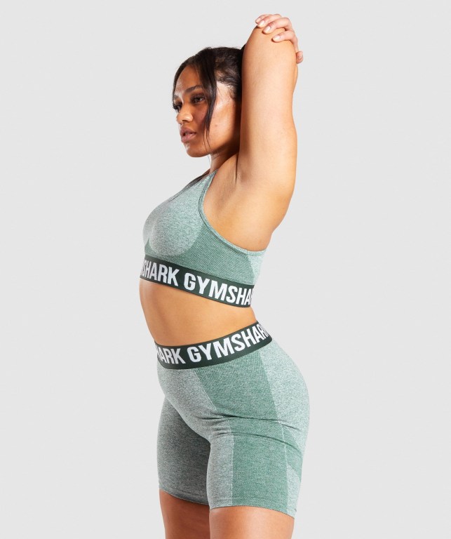 Gymshark Flex Women's Sports Bra Dark Green | UAE-50CLDJ