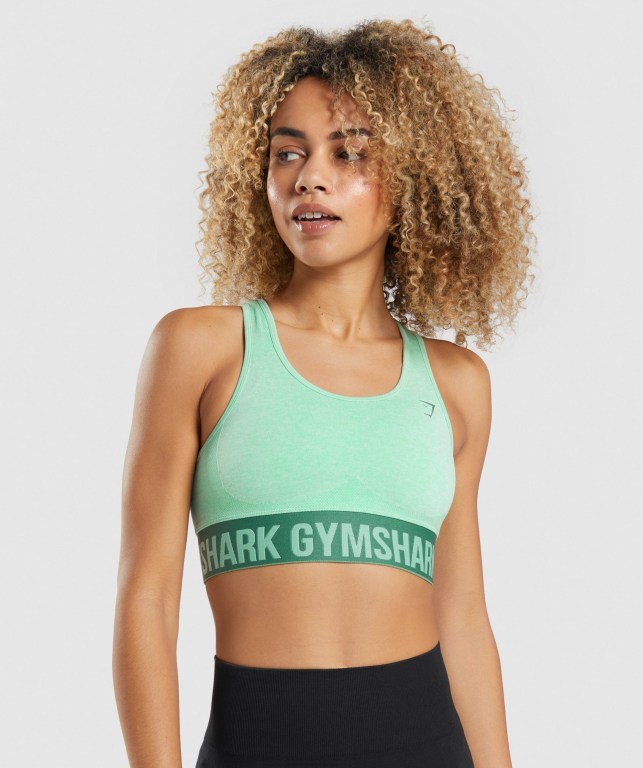 Gymshark Flex Women\'s Sports Bra Green | UAE-46QUXD