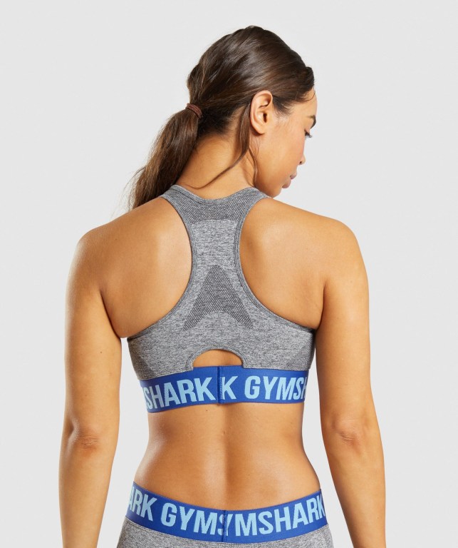 Gymshark Flex Women's Sports Bra Grey | UAE-87NEST