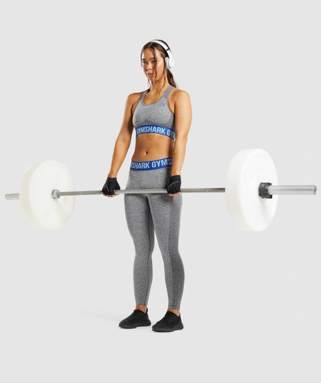 Gymshark Flex Women's Sports Bra Grey | UAE-87NEST