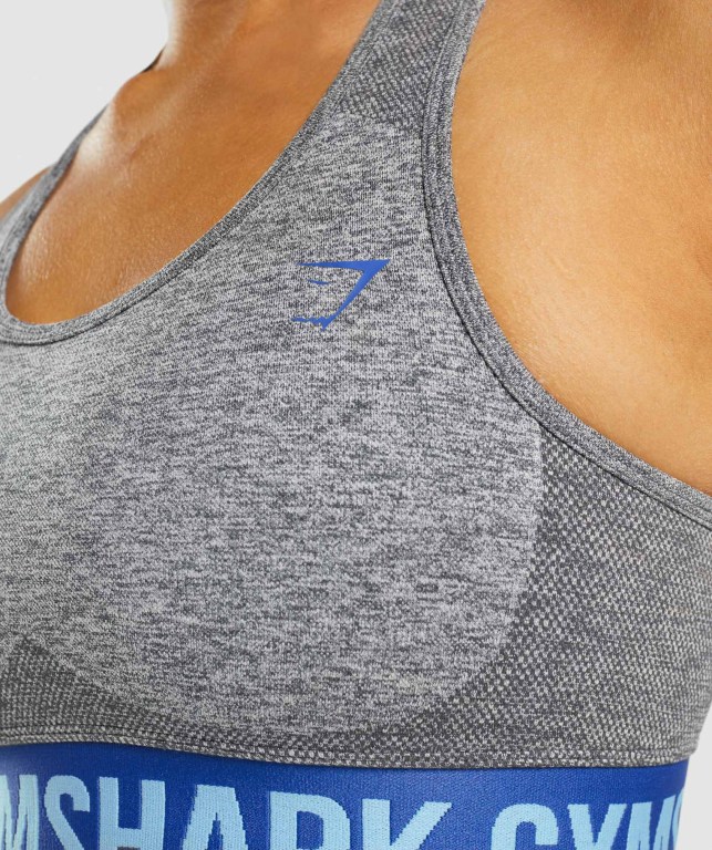 Gymshark Flex Women's Sports Bra Grey | UAE-87NEST