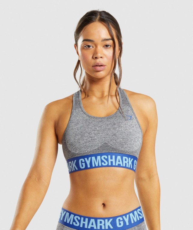 Gymshark Flex Women\'s Sports Bra Grey | UAE-87NEST