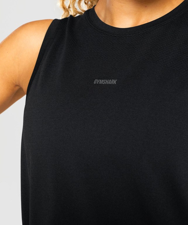 Gymshark Flex Women's Tank Tops Black / Grey | UAE-91YCOZ