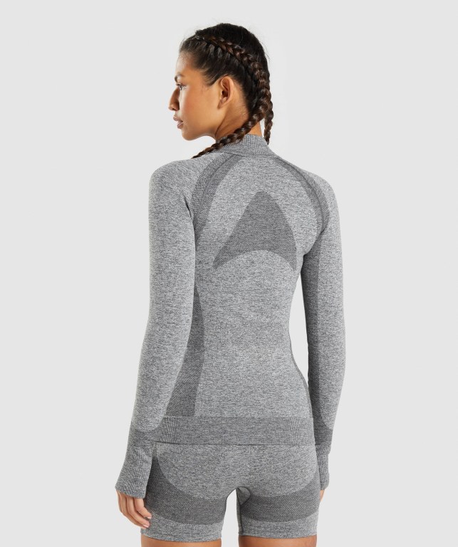 Gymshark Flex Zip Through Jacket Women's Hoodies Grey | UAE-27JVYP