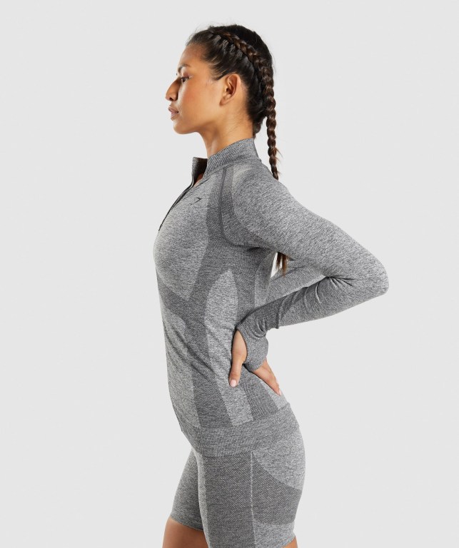 Gymshark Flex Zip Through Jacket Women's Hoodies Grey | UAE-27JVYP