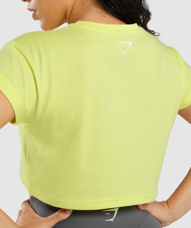 Gymshark Fraction Crop Top Women's Sweatshirts Green | UAE-56LEVX