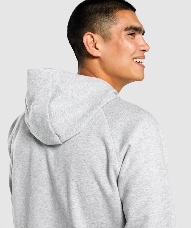 Gymshark GSLC Collegiate Men's Hoodies Light Grey | UAE-50KUWG