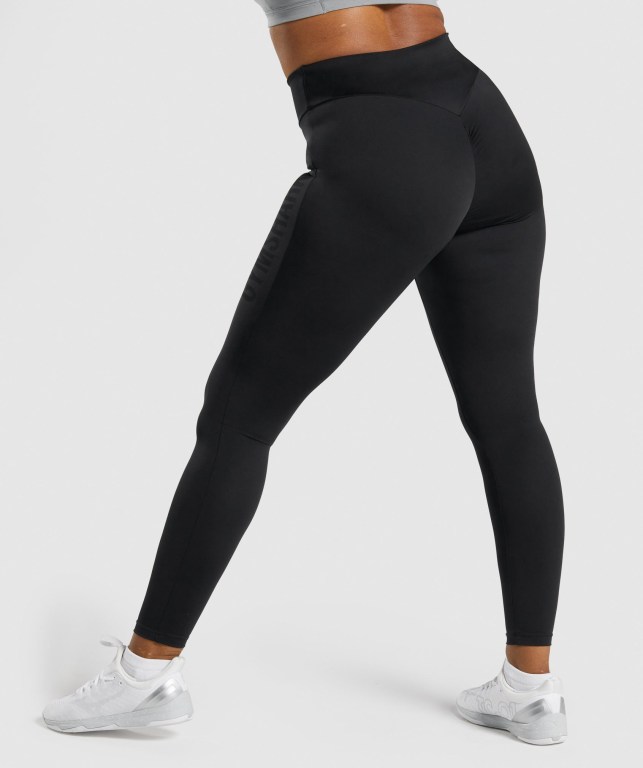 Gymshark GS Power High Waisted Women's Leggings Black | UAE-19LTYO