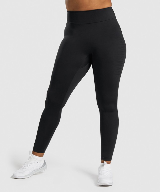 Gymshark GS Power High Waisted Women\'s Leggings Black | UAE-19LTYO