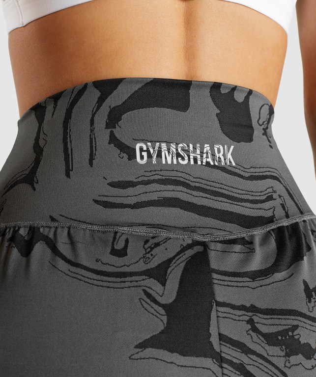 Gymshark GS Power Jacquard Women's Shorts Black | UAE-62OBAI