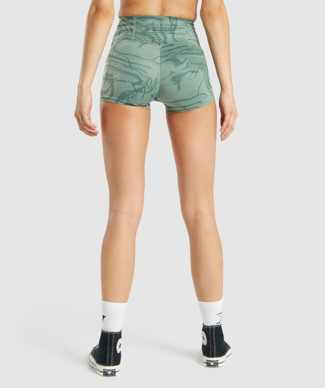 Gymshark GS Power Support Women's Shorts Green | UAE-43XYLG