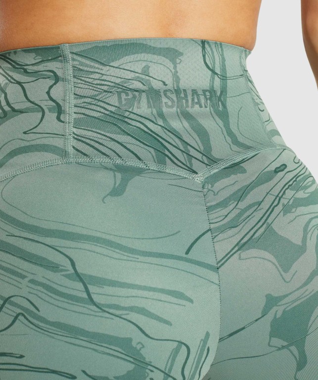 Gymshark GS Power Support Women's Shorts Green | UAE-43XYLG