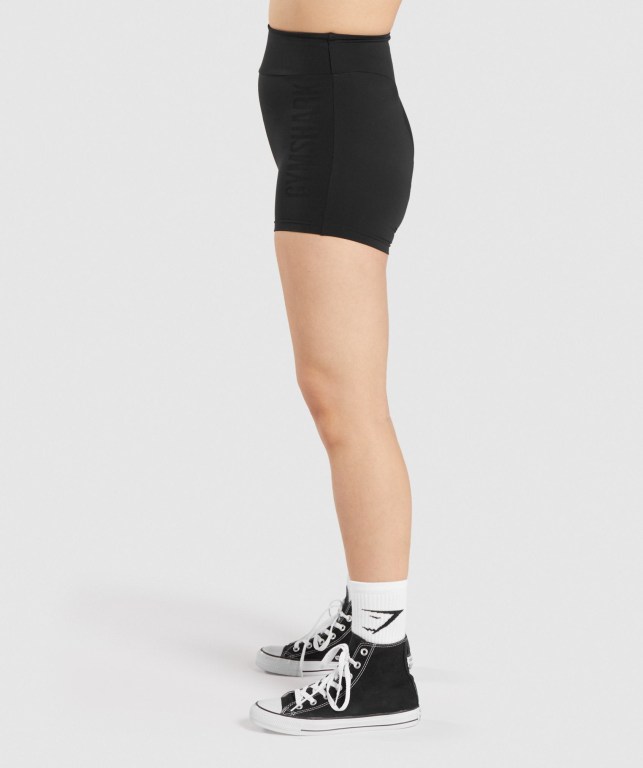 Gymshark GS Power Women's Shorts Black | UAE-95TVMO