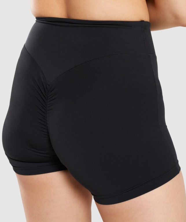 Gymshark GS Power Women's Shorts Black | UAE-95TVMO