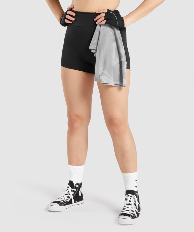 Gymshark GS Power Women\'s Shorts Black | UAE-95TVMO