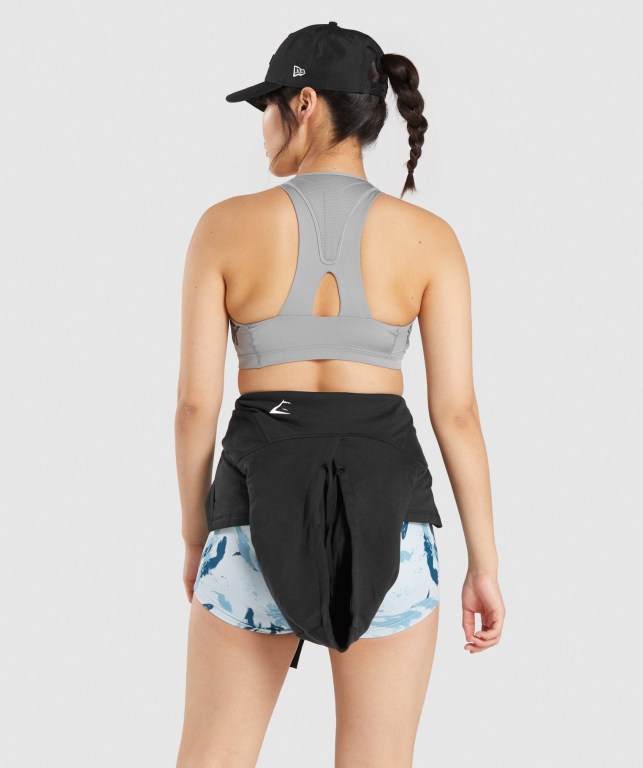 Gymshark GS Power Women's Sports Bra Grey | UAE-07NYUE