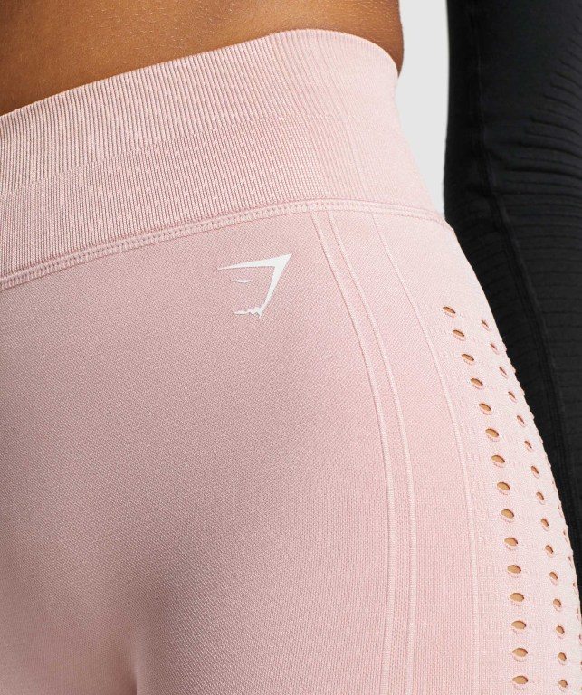 Gymshark Glow Seamless Women's Shorts Light Pink | UAE-67HKVP