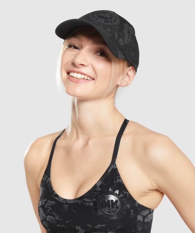 Gymshark KK Fit Snapback Women\'s Headwear Black Camo | UAE-14IUYW