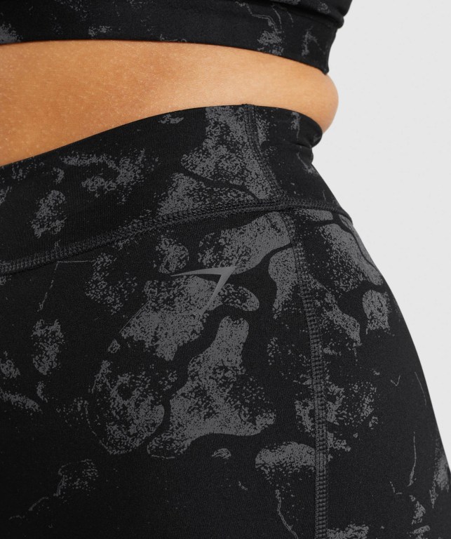 Gymshark KK Fit Women's Shorts Black Camo | UAE-73AQOG