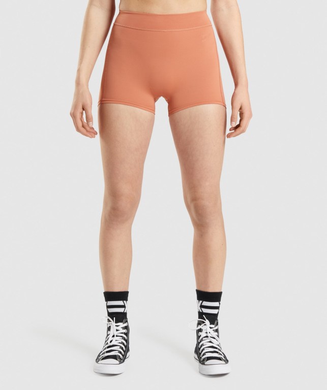 Gymshark KK Fit Women's Shorts Orange | UAE-09RHJY