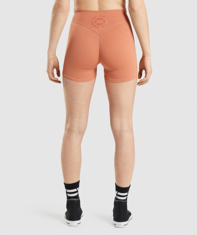 Gymshark KK Fit Women's Shorts Orange | UAE-09RHJY