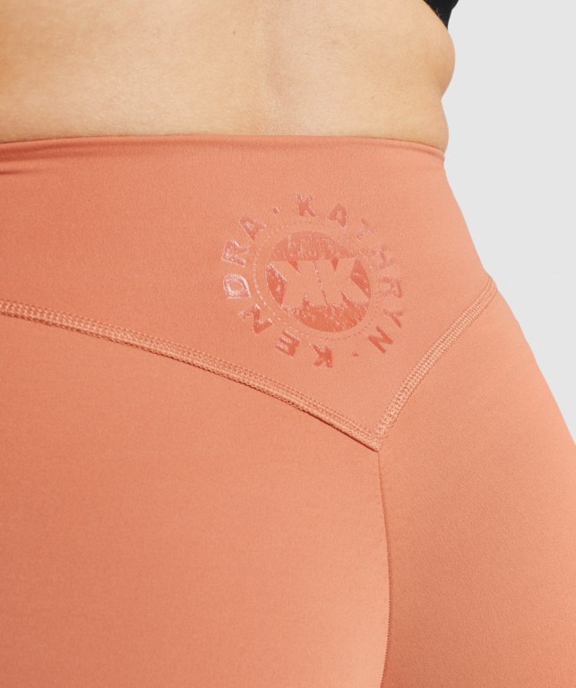 Gymshark KK Fit Women's Shorts Orange | UAE-09RHJY