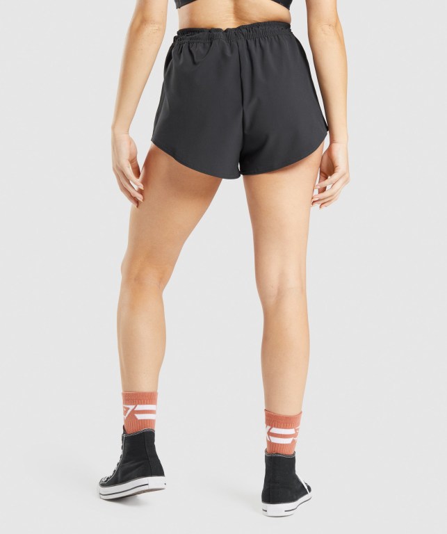 Gymshark KK Fit Woven Women's Shorts Black | UAE-94XEFH