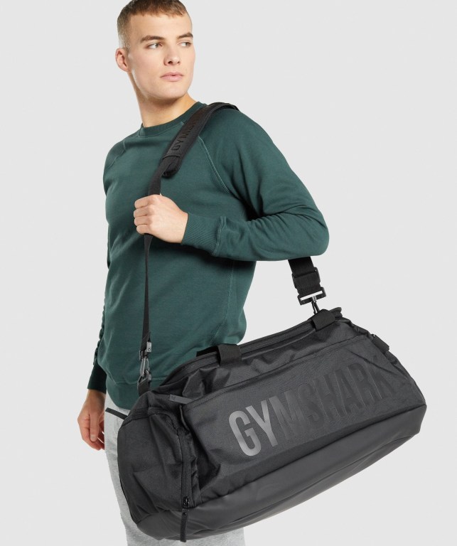 Gymshark Lifting Club Gym Men's Bags & Backpacks Black | UAE-48NFQH