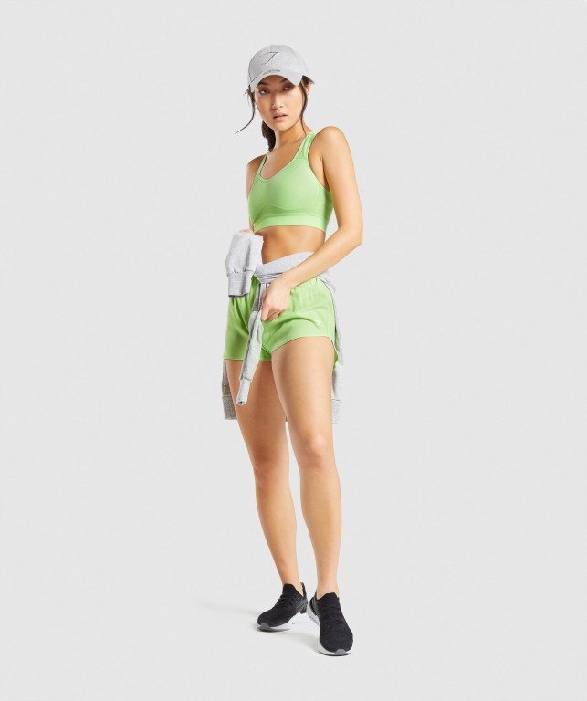 Gymshark Lightweight High Support Training Women's Sports Bra Green | UAE-05WSDN