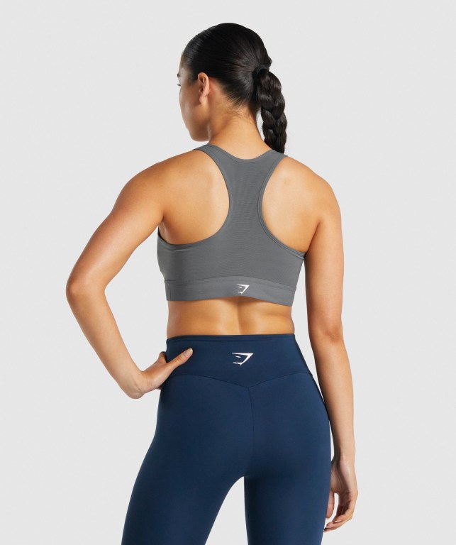 Gymshark Lightweight High Support Training Women's Sports Bra Grey | UAE-31DVQF