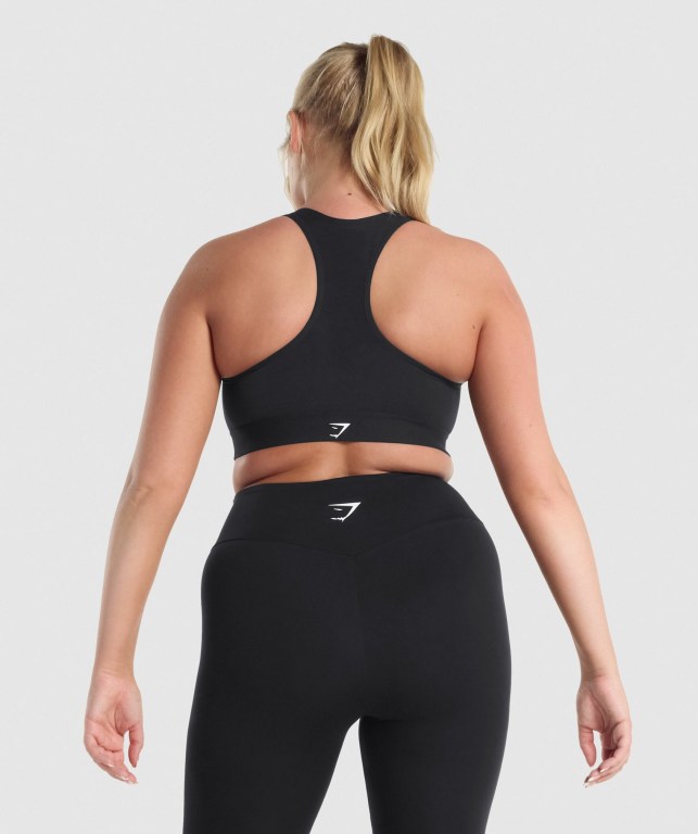 Gymshark Lightweight High Support Training Women's Sports Bra Black | UAE-62DLZO