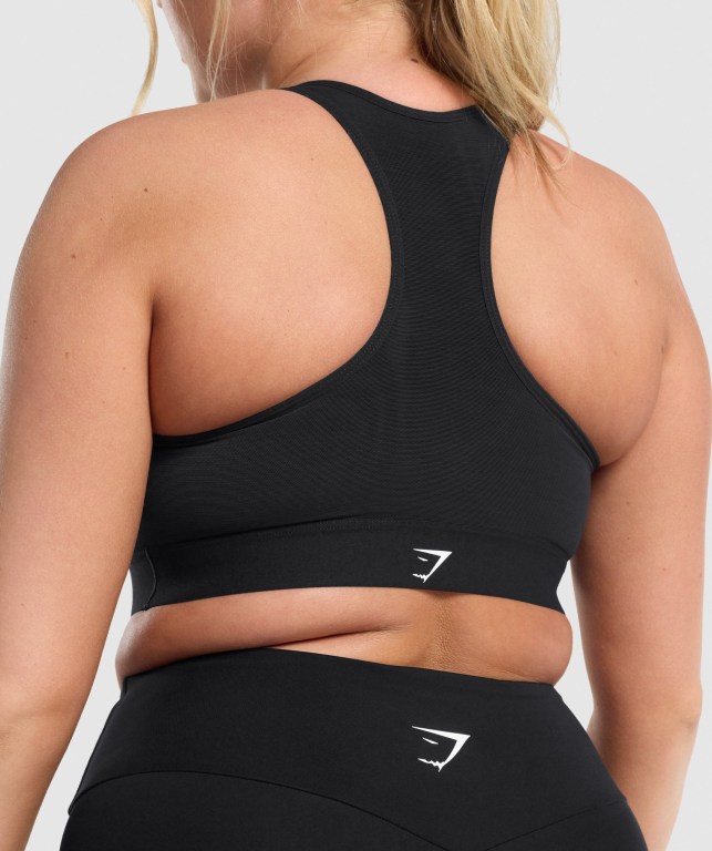 Gymshark Lightweight High Support Training Women's Sports Bra Black | UAE-62DLZO