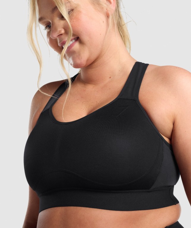 Gymshark Lightweight High Support Training Women's Sports Bra Black | UAE-62DLZO