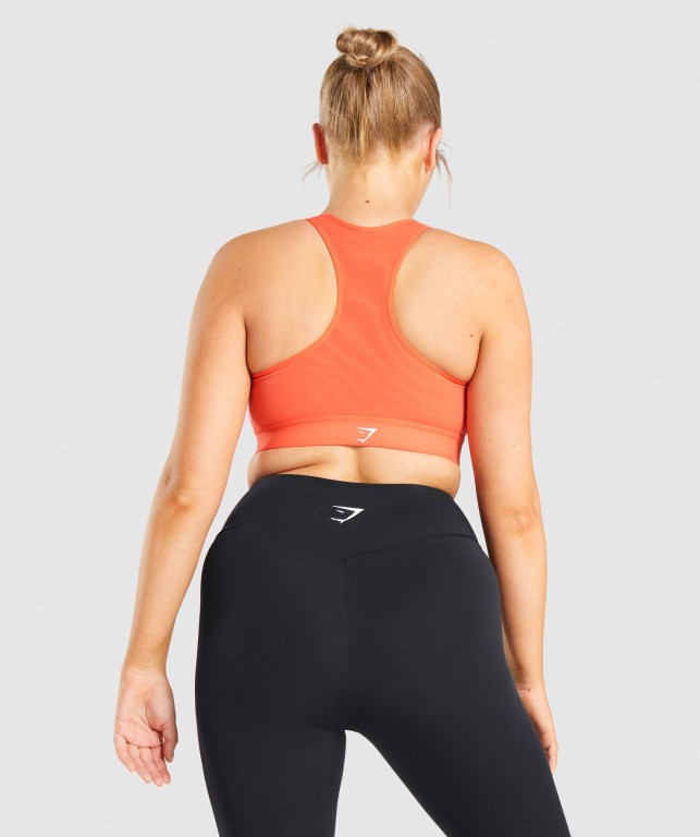 Gymshark Lightweight High Support Training Women's Sports Bra Orange | UAE-67MDQN