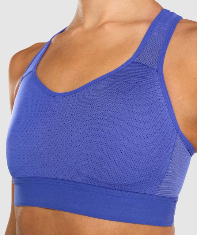 Gymshark Lightweight High Support Training Women's Sports Bra Dark Blue | UAE-80ZAEP