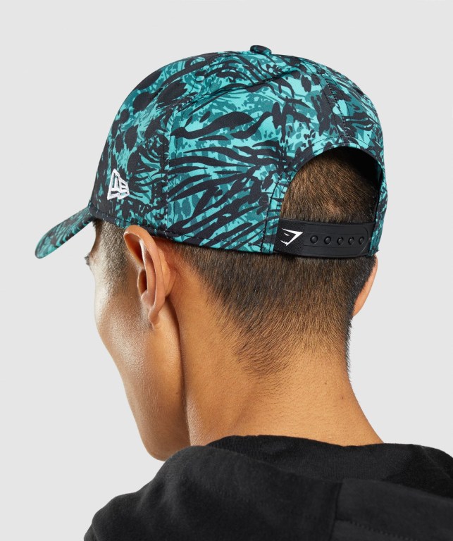 Gymshark Manimal Snapback Men's Headwear Turquoise | UAE-59QBUH