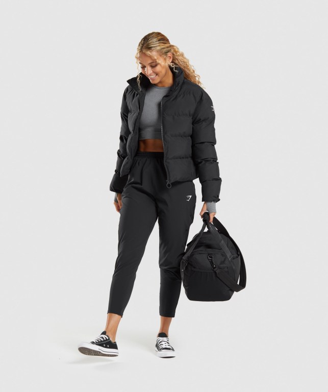 Gymshark Maximise Track Women's Joggers Black | UAE-68IGZD