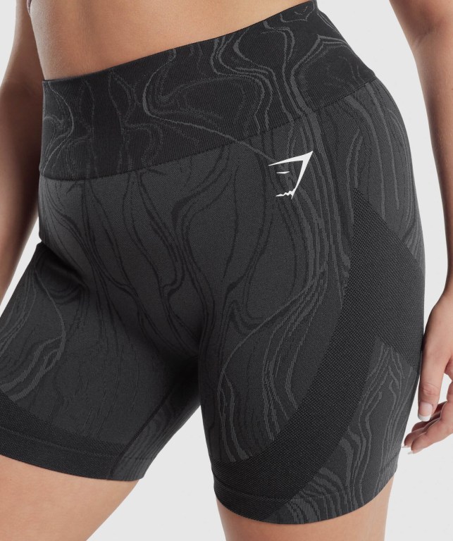 Gymshark Mercury Seamless Women's Shorts Black | UAE-41KUZA