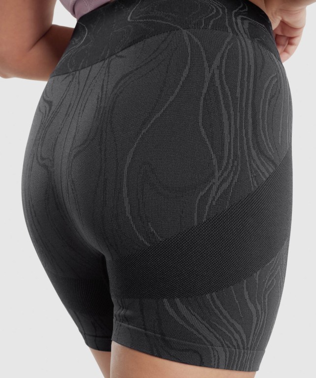 Gymshark Mercury Seamless Women's Shorts Black | UAE-41KUZA